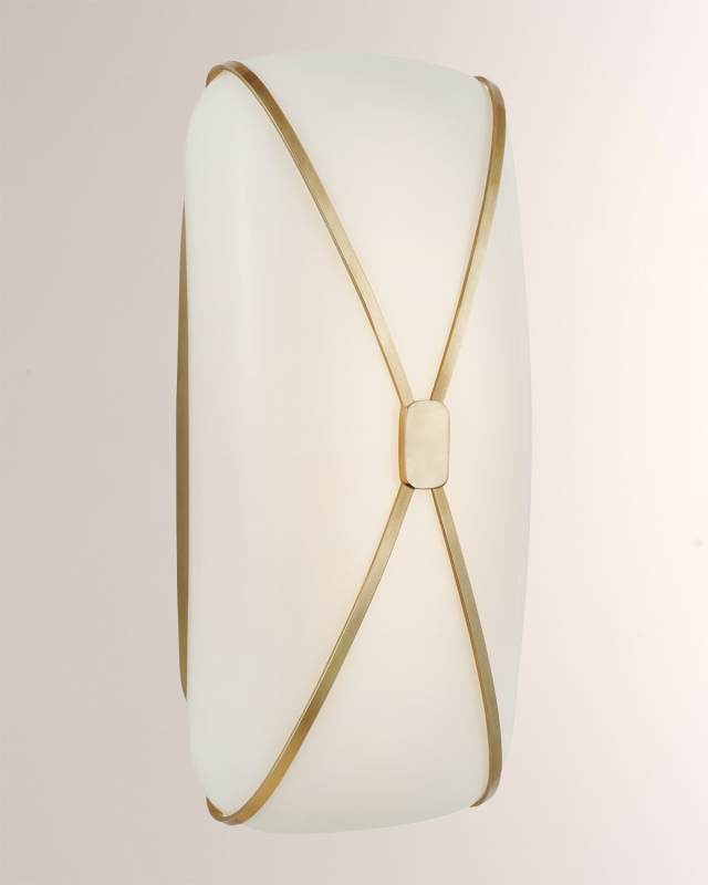 Fondant 13" Linear Sconce in Soft Brass by Julie Neill