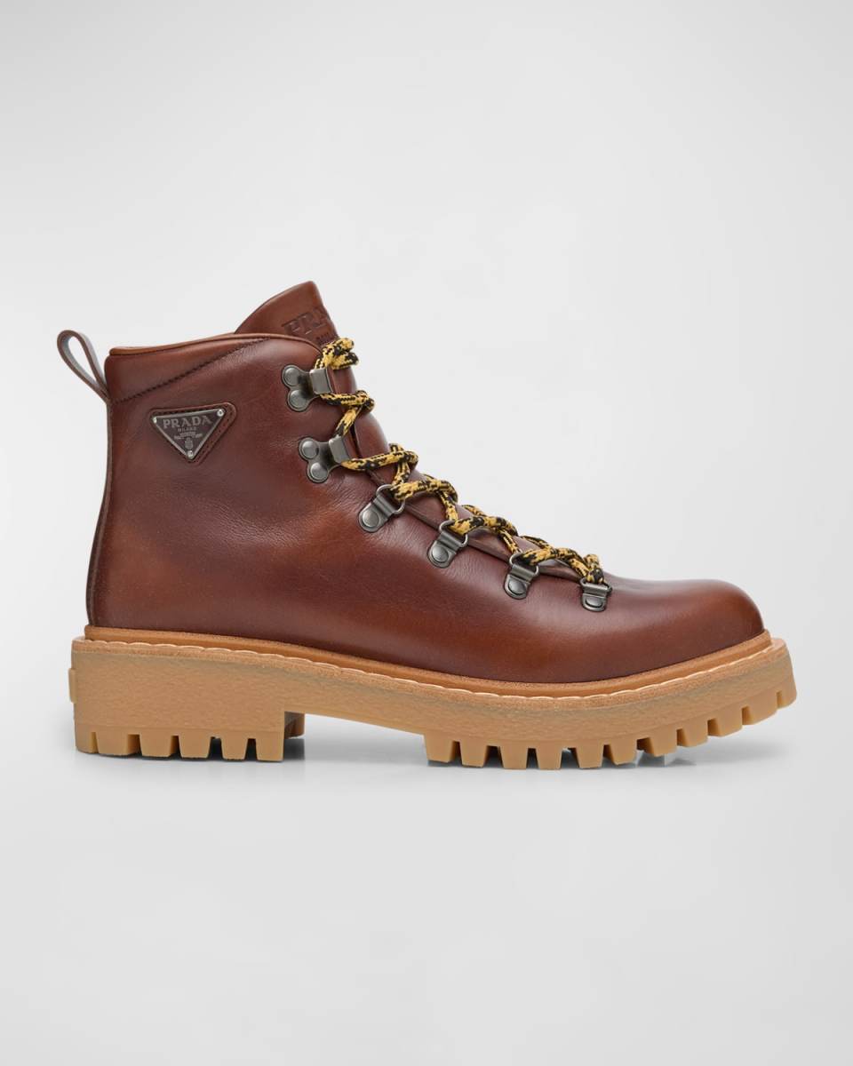 Leather Lace-Up Ranger Booties