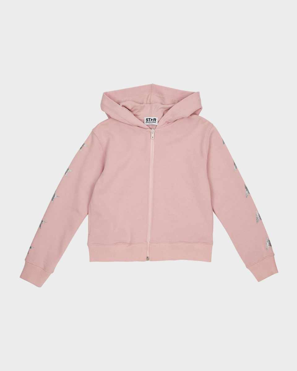 Girl's Star Zip Up Hoodie, Size 4-
