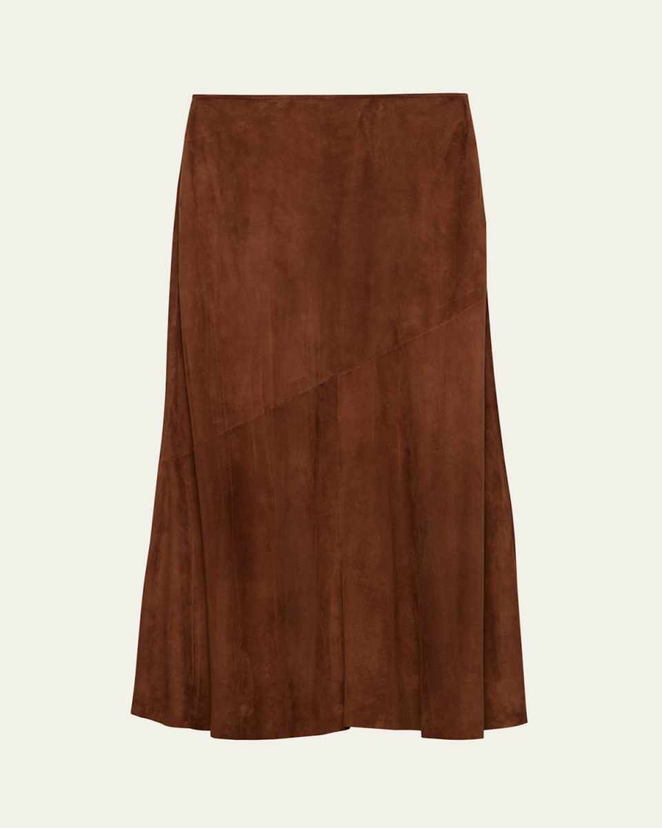Suede Midi Skirt