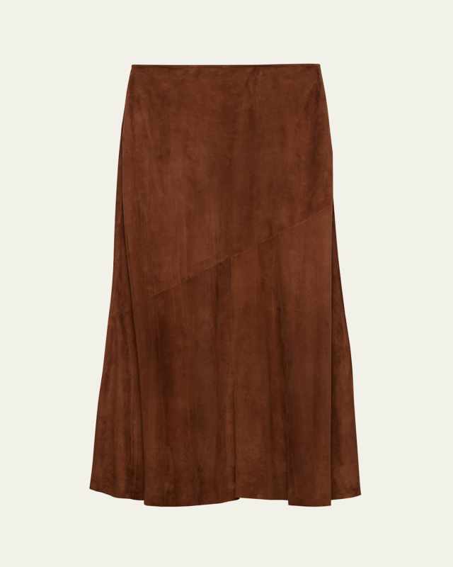 Suede Midi Skirt