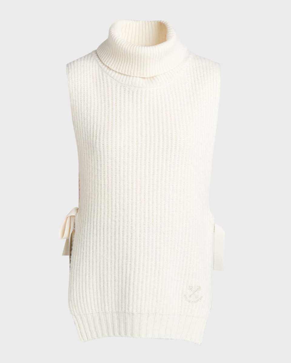 Journey Side-Tie Turtleneck Sweater Vest