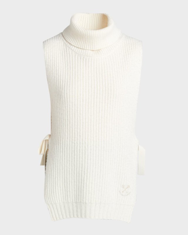 Journey Side-Tie Turtleneck Sweater Vest