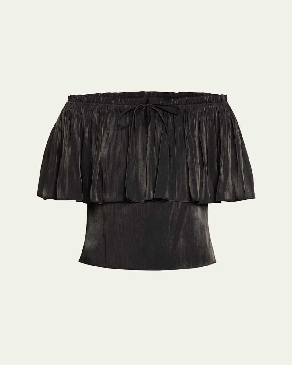 Mads Off-Shoulder Ruffle Blous