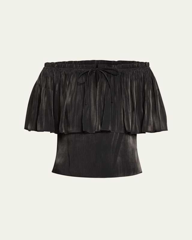 Mads Off-Shoulder Ruffle Blous