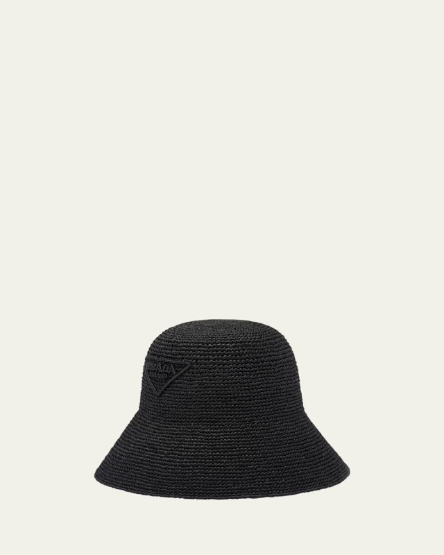 Triangle Logo Wide-Brim Sun Hat