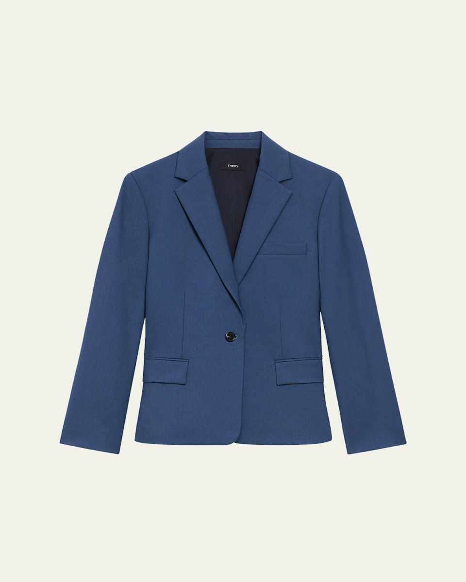 Traceable Wool Slim Blazer Jacket