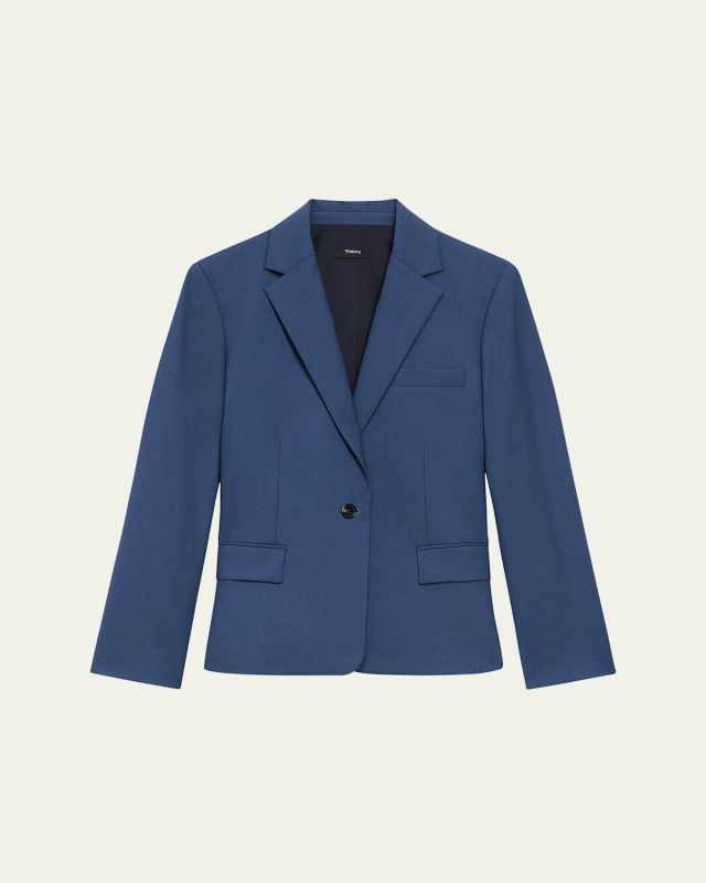 Traceable Wool Slim Blazer Jacket