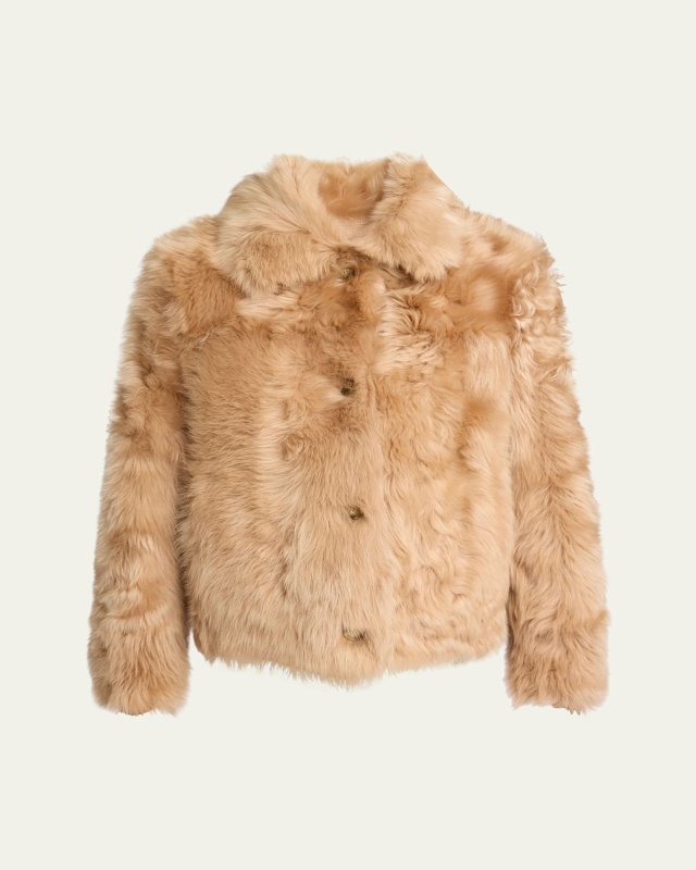 Short Lamb Shearling Jacket