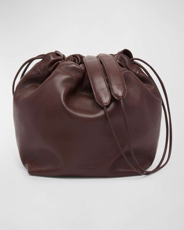 Dumpling Lambskin Leather Shoulder Bag