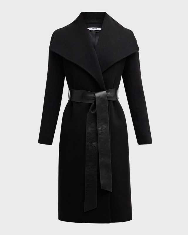 Wynn Belted Wrap Wool Coat