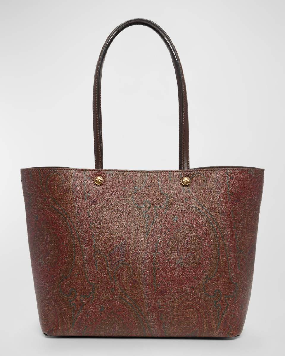 Essential Paisley-Print Shopping Tote Bag