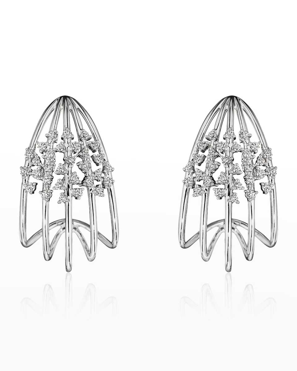 18K Luminus White Gold Earrings with Diamonds