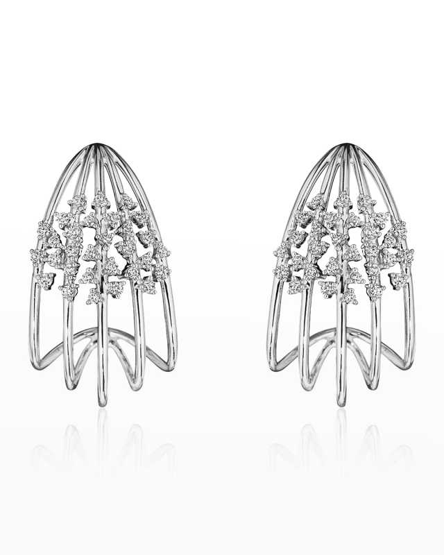 18K Luminus White Gold Earrings with Diamonds