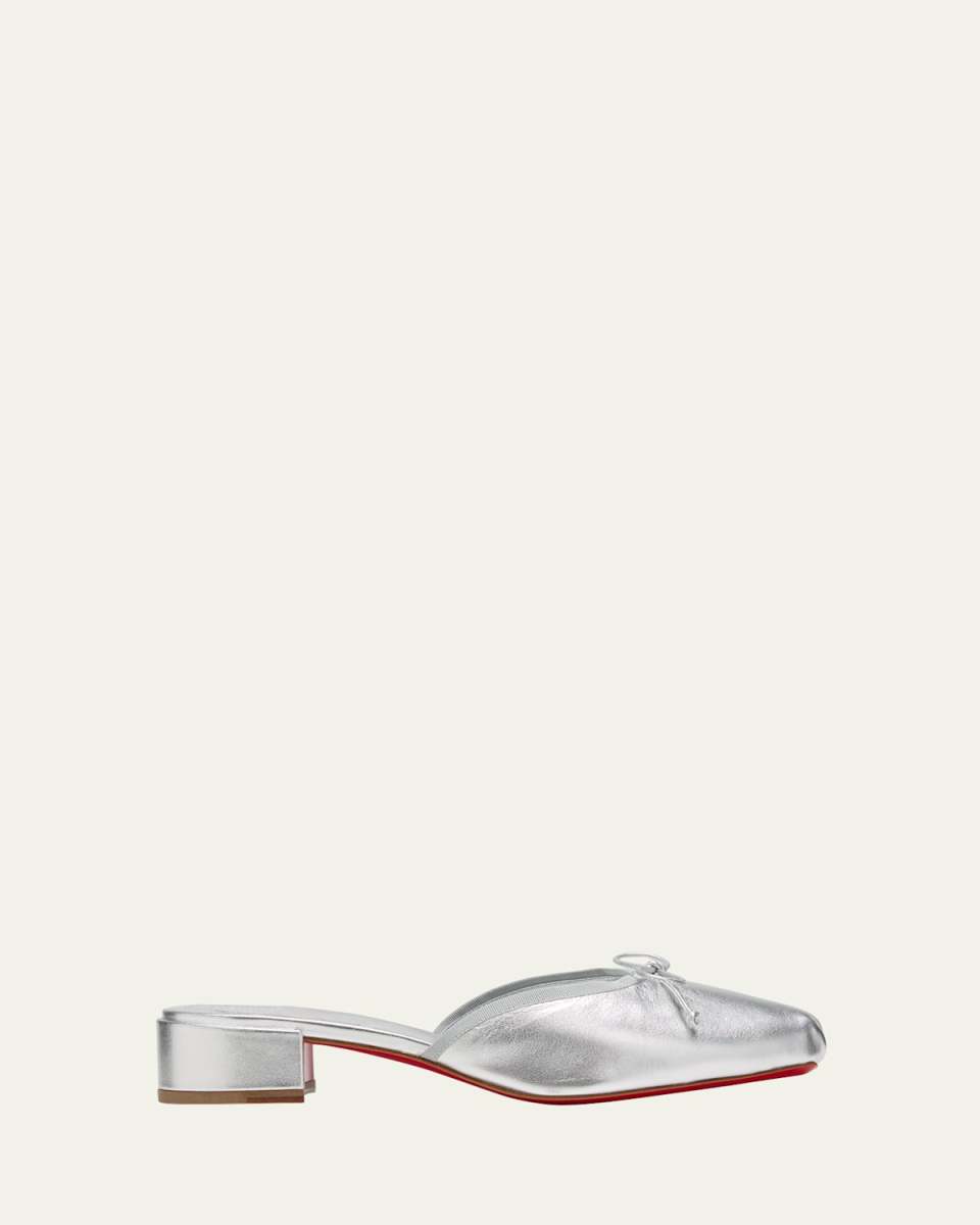 Mimiflirt Metallic Red Sole Ballerina Mules