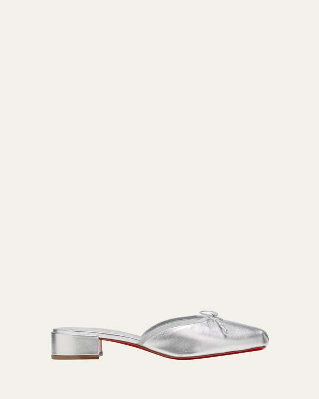 Mimiflirt Metallic Red Sole Ballerina Mules
