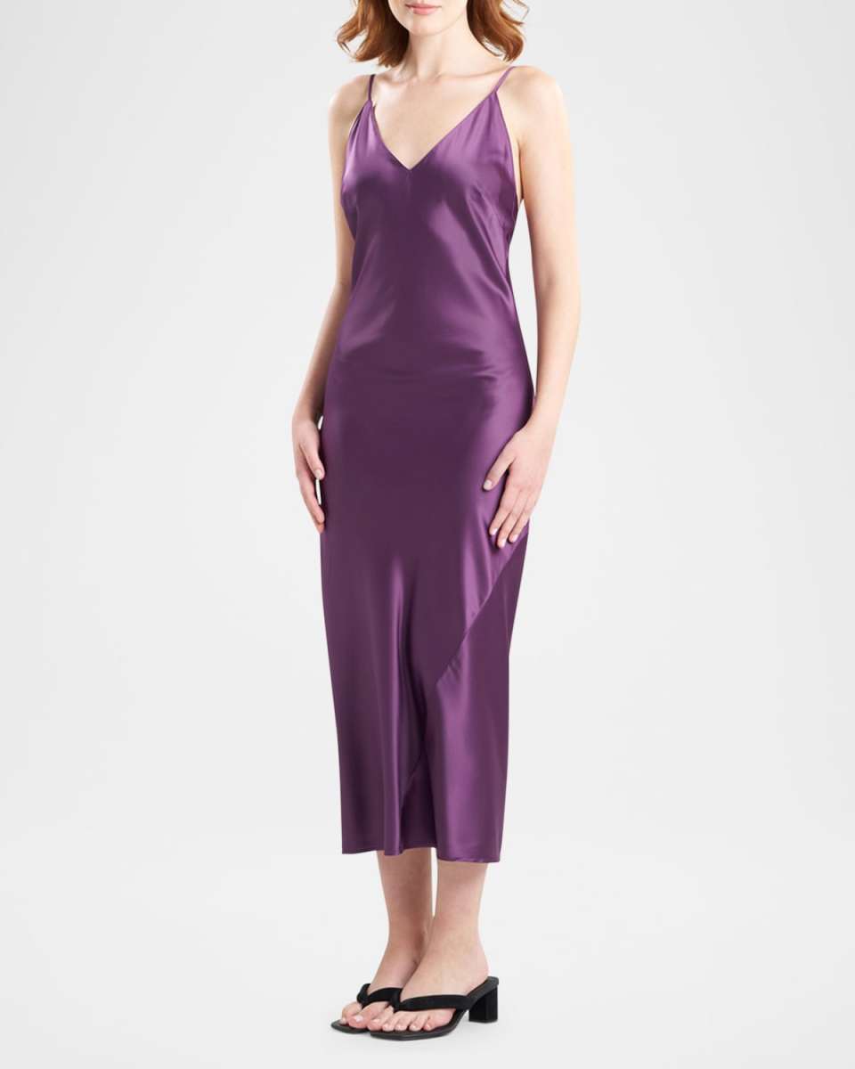 Glamour Sleeveless Satin Nightgown