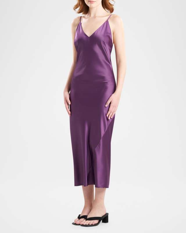 Glamour Sleeveless Satin Nightgown