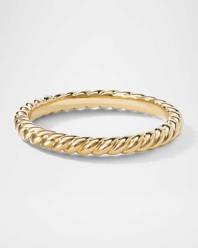DY Unity Cable Ring in 18K Yellow Gold, 2.45mm