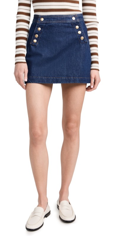 FRAME Sailor Snap Skirt Celestine
