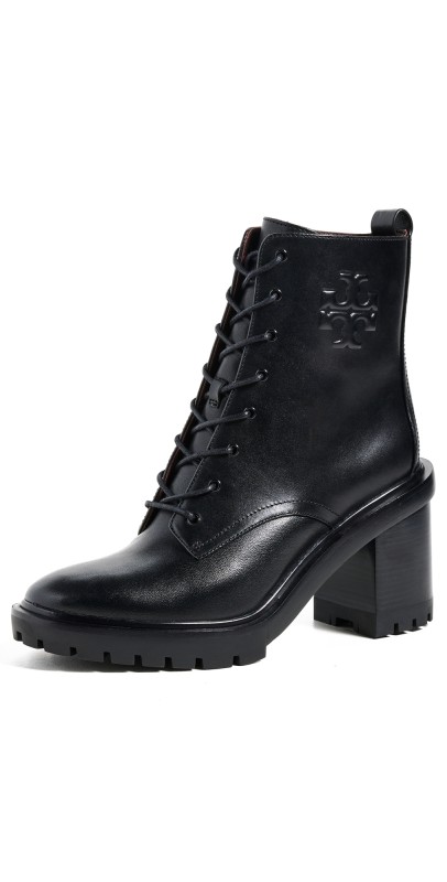 Tory Burch Double T Lug Ankle Boots 95mm Perfect Black