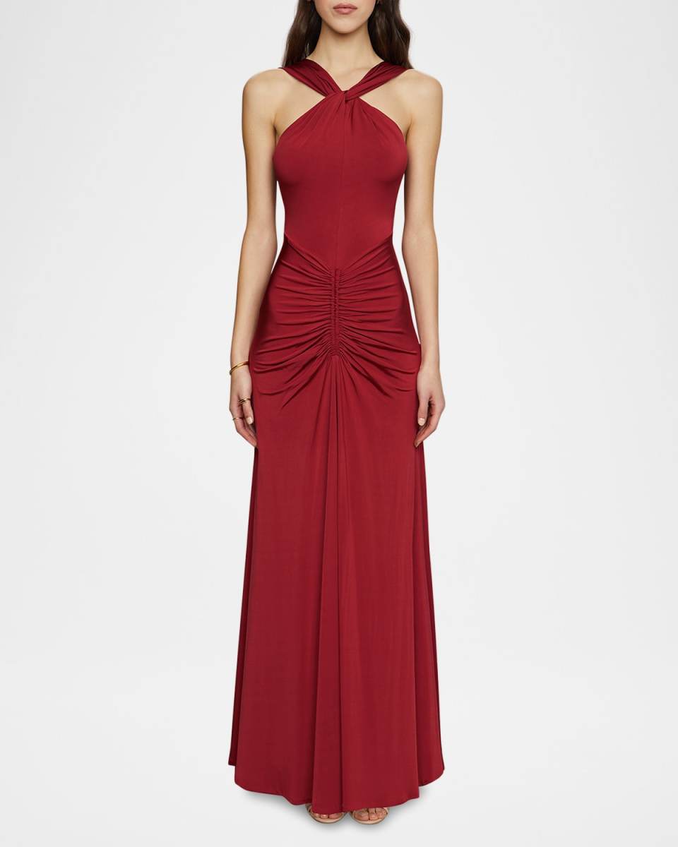 Mena Halter Jersey Dress