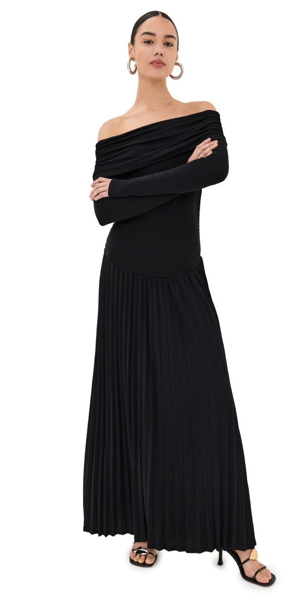 Lioness Field of Dreams Long Sleeve Maxi Dress Onyx