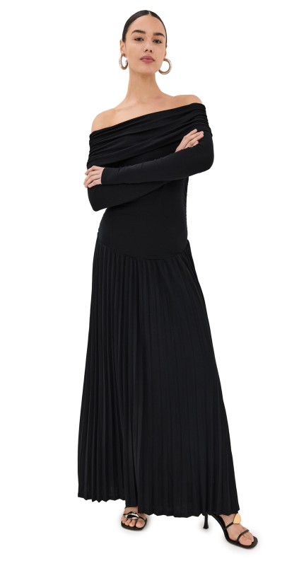 Lioness Field of Dreams Long Sleeve Maxi Dress Onyx
