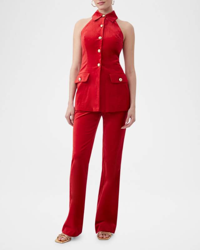 Westport Flare-Leg Velveteen Pants