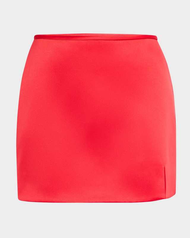 Duchess Satin Mini Skirt