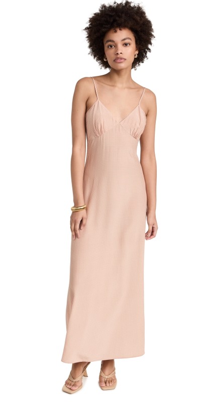 Solid & Striped The Rosetta Dress Baby Polkadot Taupe