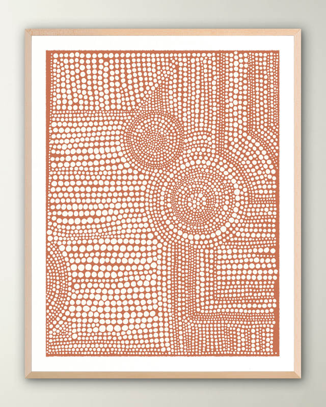Clustered Dots A in Red' Digital Print Wall Art by Natasha Marie