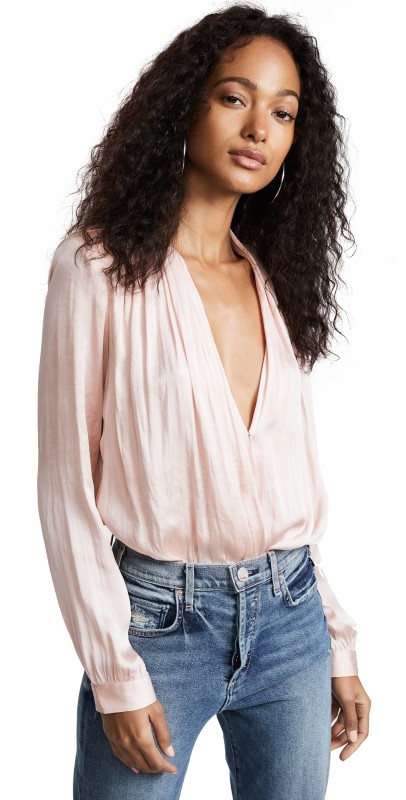 PAIGE Sevilla Thong Bodysuit Cream Tan
