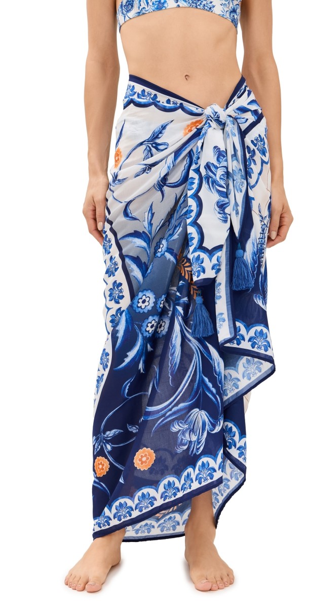 Agua Bendita Marine Azure Sarong Multicolor