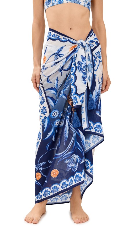 Agua Bendita Marine Azure Sarong Multicolor