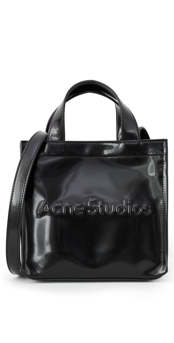 Acne Studios Logo Shopper Mini Tote Black