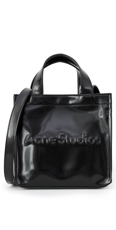 Acne Studios Logo Shopper Mini Tote Black
