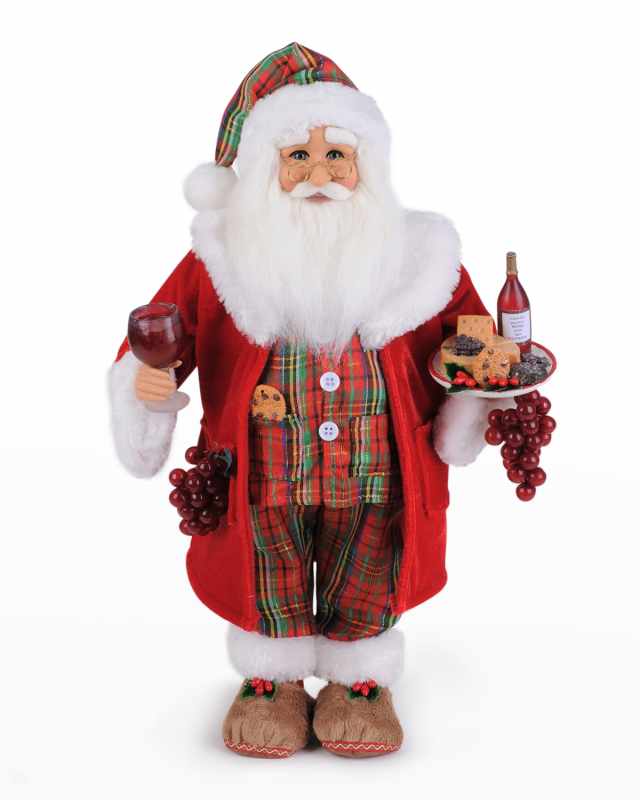 Midnight Snacking with Wine Santa