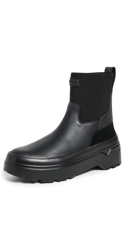 Hunter Boots Explorer Chelsea Flatform Boots Black