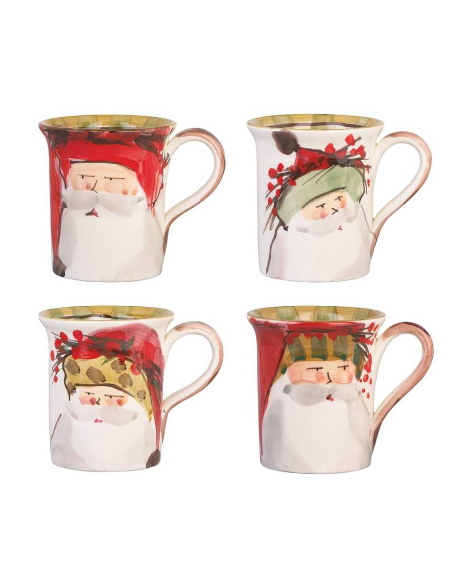 Old St. Nick Assorted Mugs, Set of 4