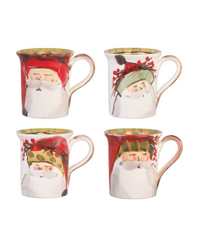 Old St. Nick Assorted Mugs, Set of 4