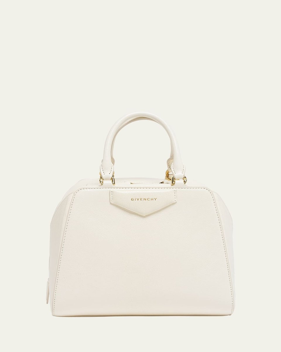 Antigona Cube Mini Top-Handle Bag in Shiny Tumbled Leather