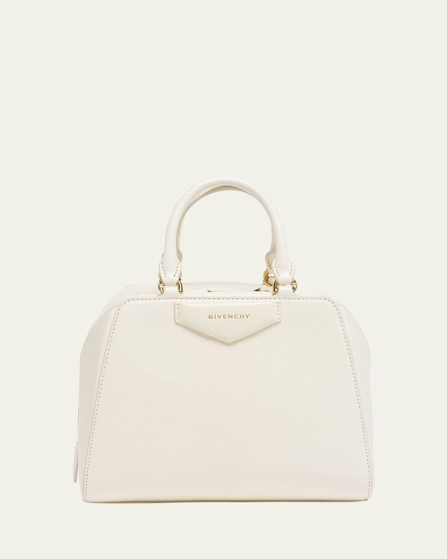 Antigona Cube Mini Top-Handle Bag in Shiny Tumbled Leather
