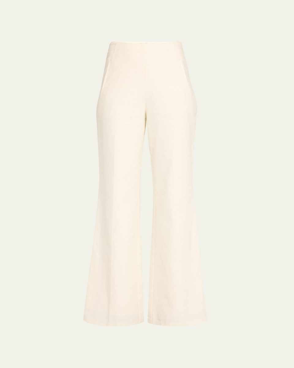 Wide-Leg Linen Trousers