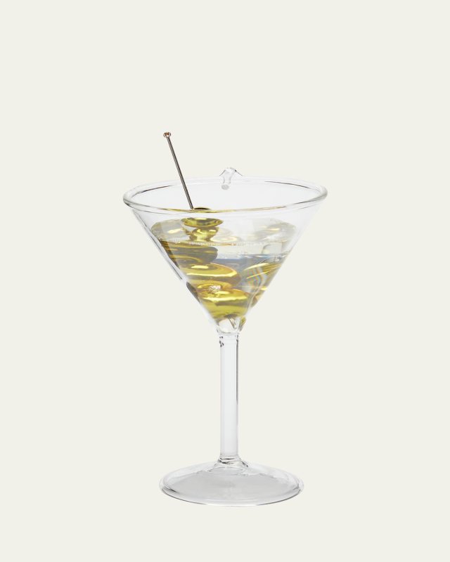 Martini with Single Olive Ornament