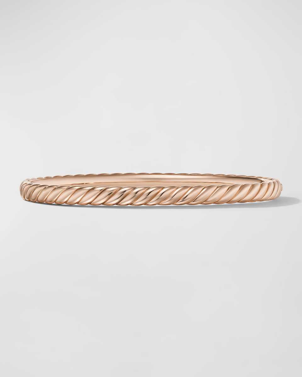 Sculpted Cable Bracelet in 18K Rose Gold, 4.5
