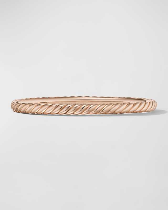 Sculpted Cable Bracelet in 18K Rose Gold, 4.5