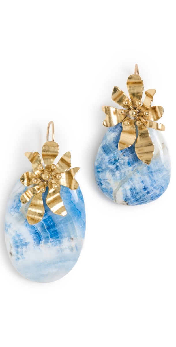 Ulla Johnson Floret Stone Drop Earrings Scheelite