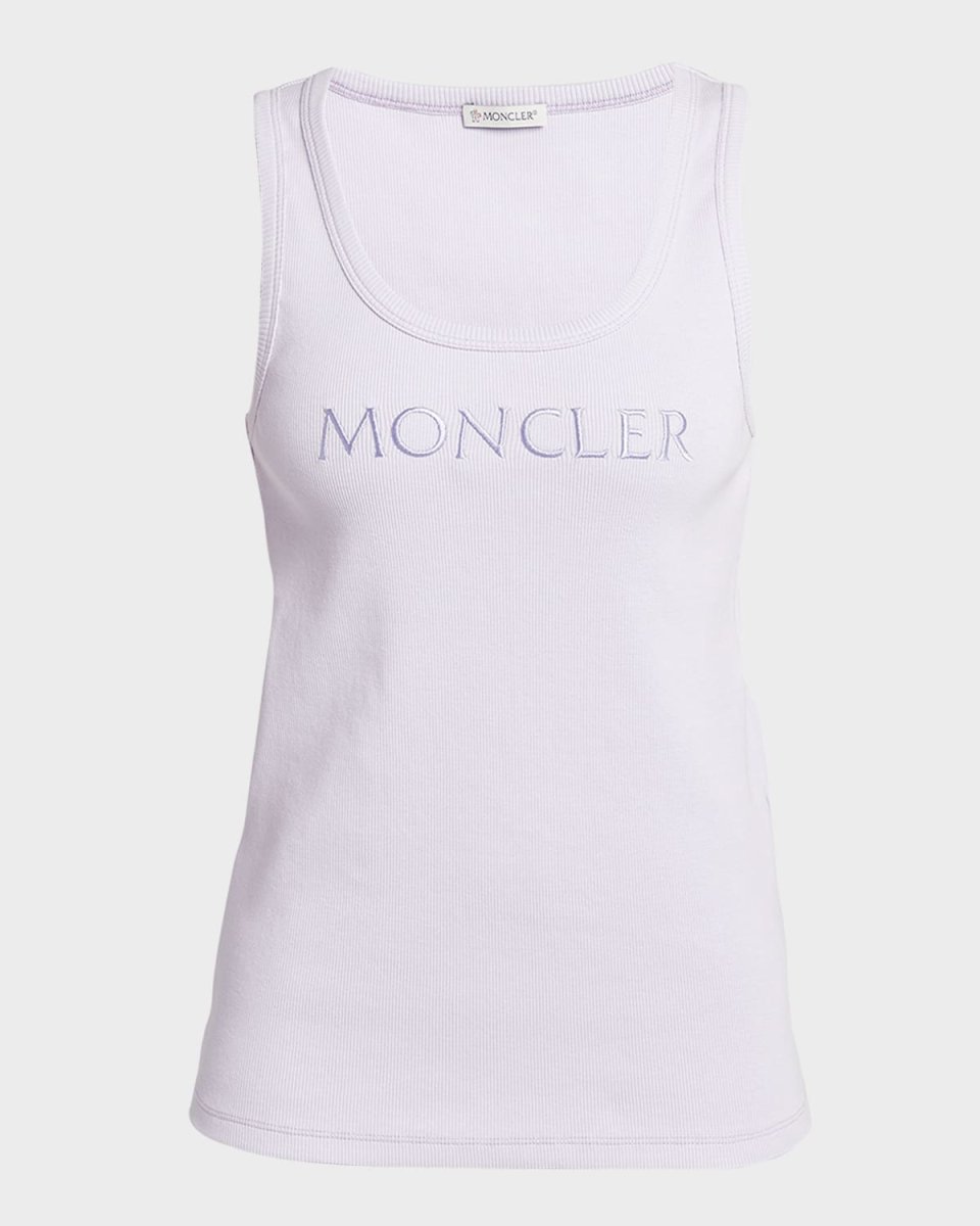 Embroidered Logo Jersey Tank Top