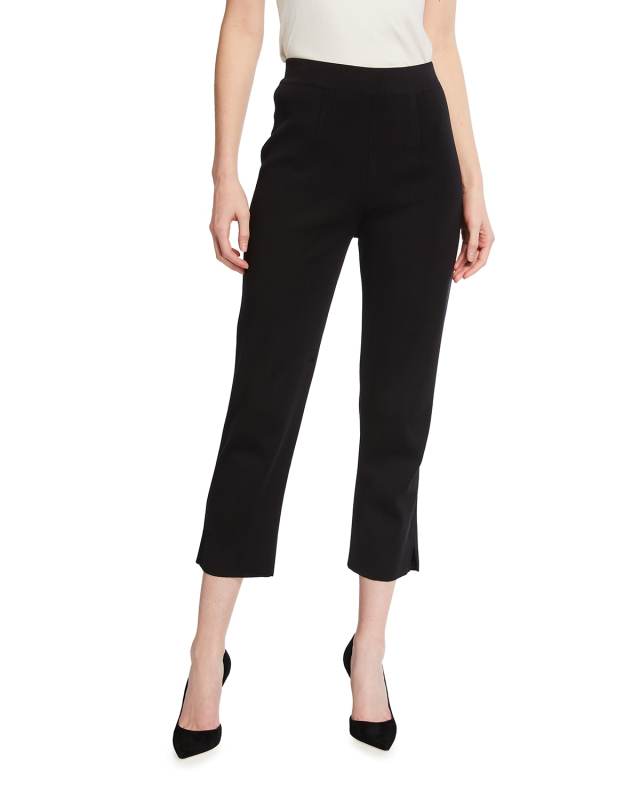 Slim-Leg Knit Ankle Pants